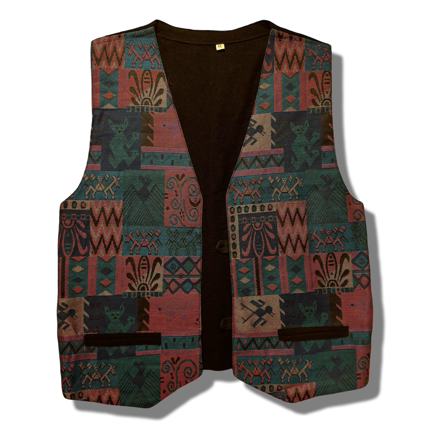 Vibrant 90s Hippie Vest