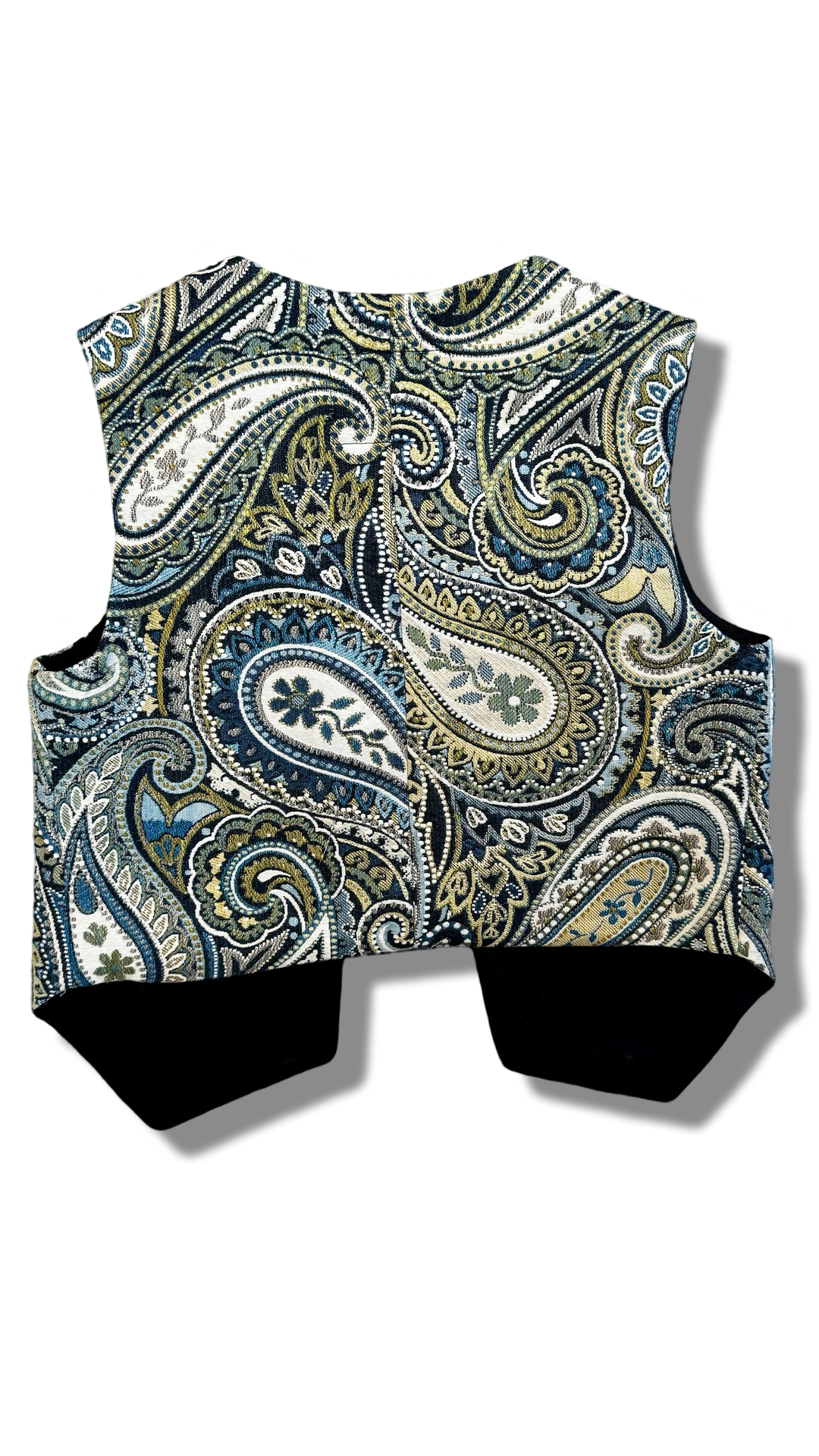 Paisley Jacquard Weave Boxy Vest