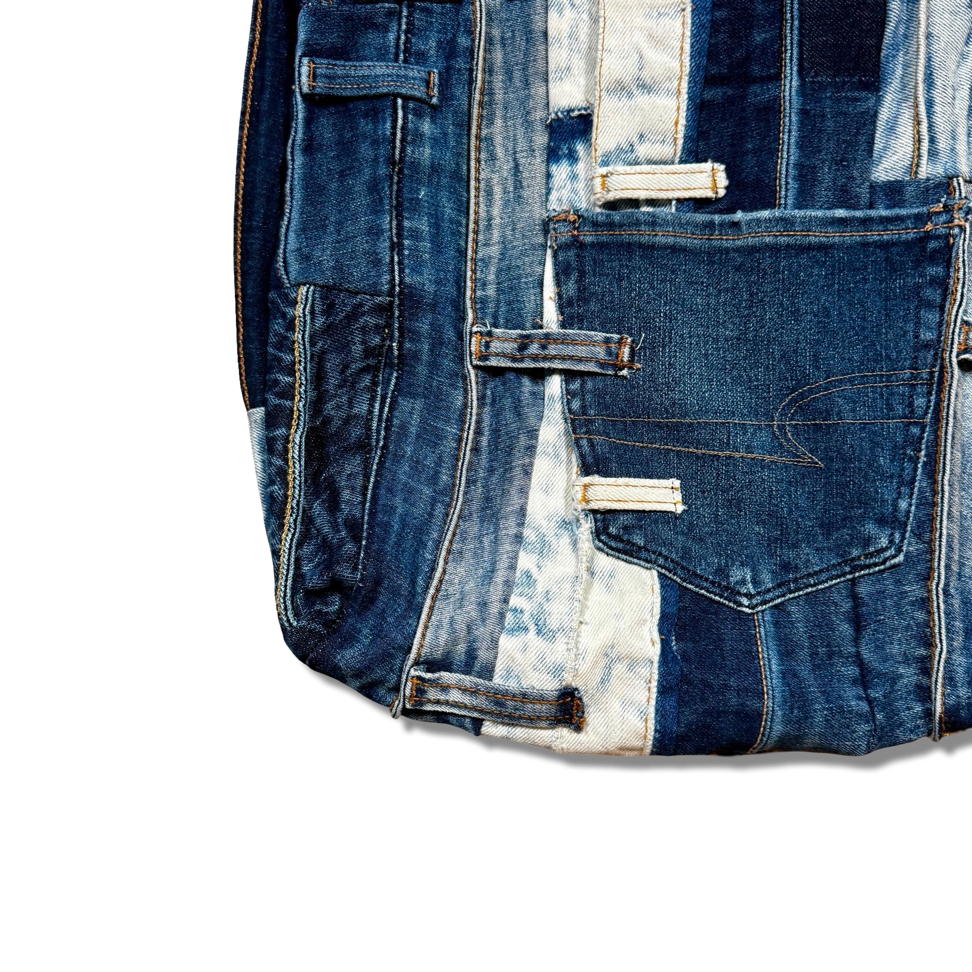 Deconstructed Waistband Denim Tote