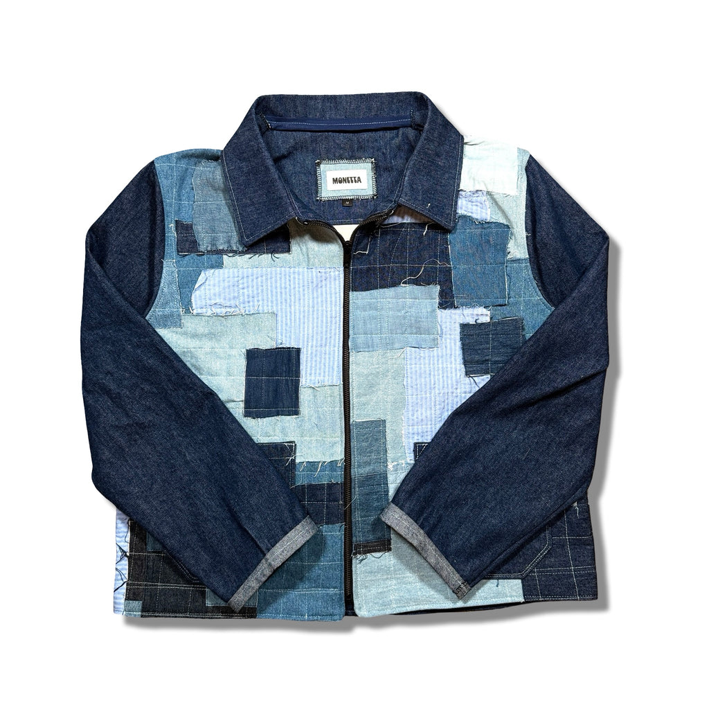 Boro-Inspired Patchwork Denim Jacket