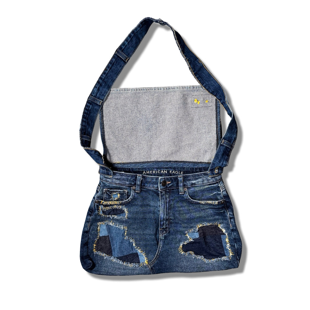 Sashiko Denim Messenger Bag 04