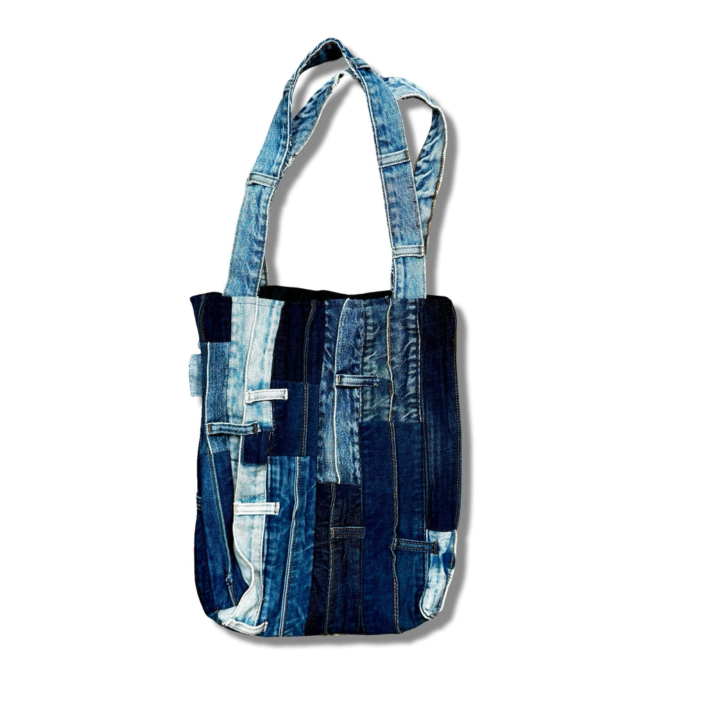 Deconstructed Waistband Denim Tote